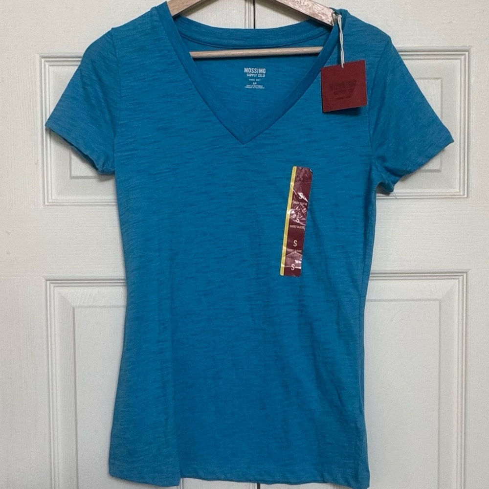 Mossimo Supply Co. Blue Fitted Short Sleeve T-Shirt